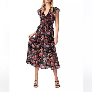 Paige Silk Floral Midi Dress